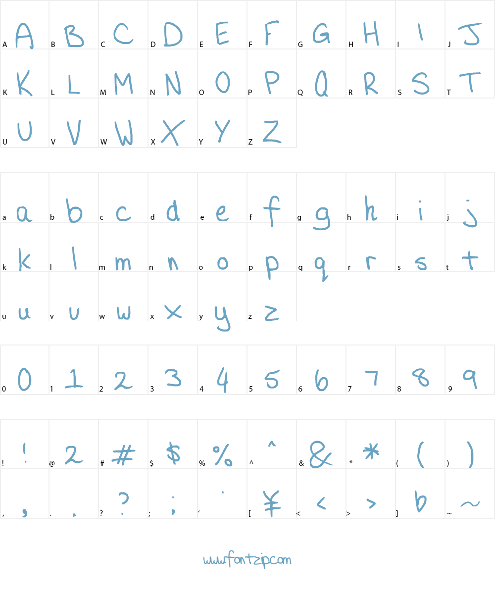 Aristocratically Cheap Font Character
